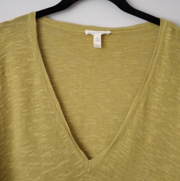 Eileen Fisher Deep V-Neck Linen Tunic Top - Picture 4 of 7